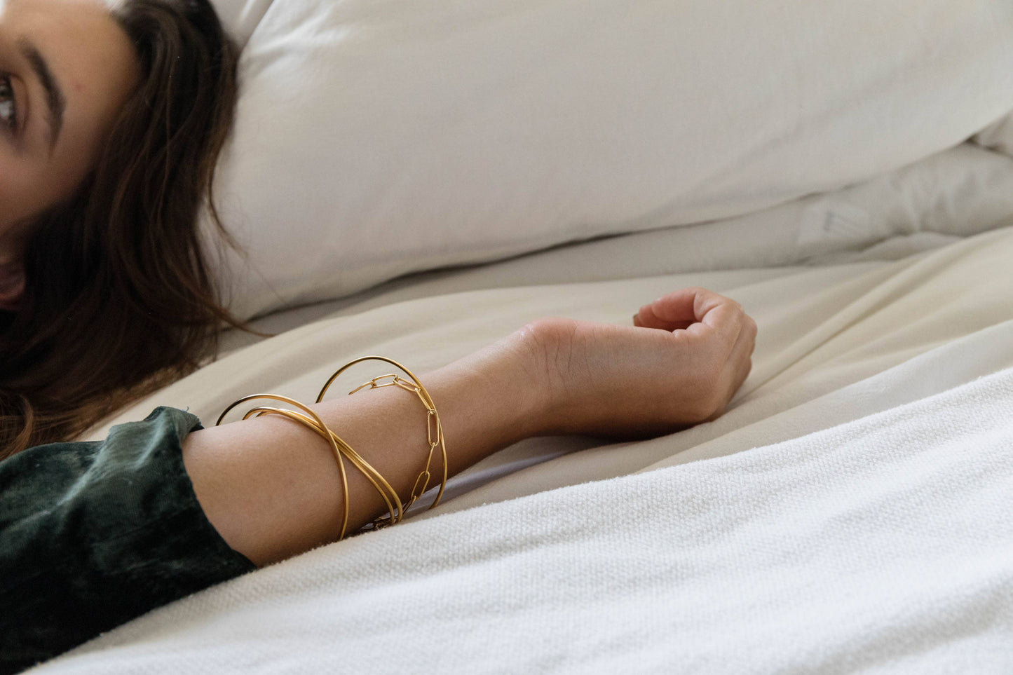 Paperclip Chain Bracelet - 14k Gold Dipped, 7”,  Eco-Friendly