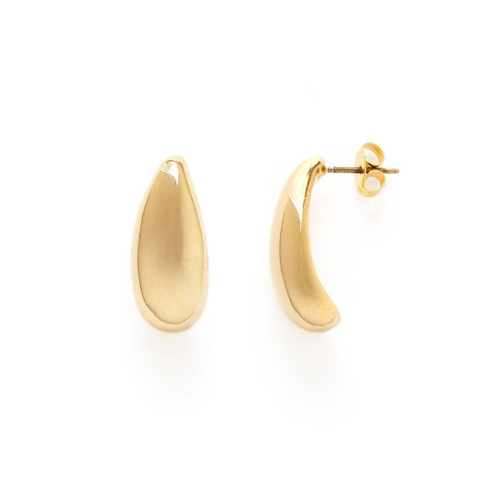 Raindrop Earrings - 14k Gold Dipped, Eco-Friendly