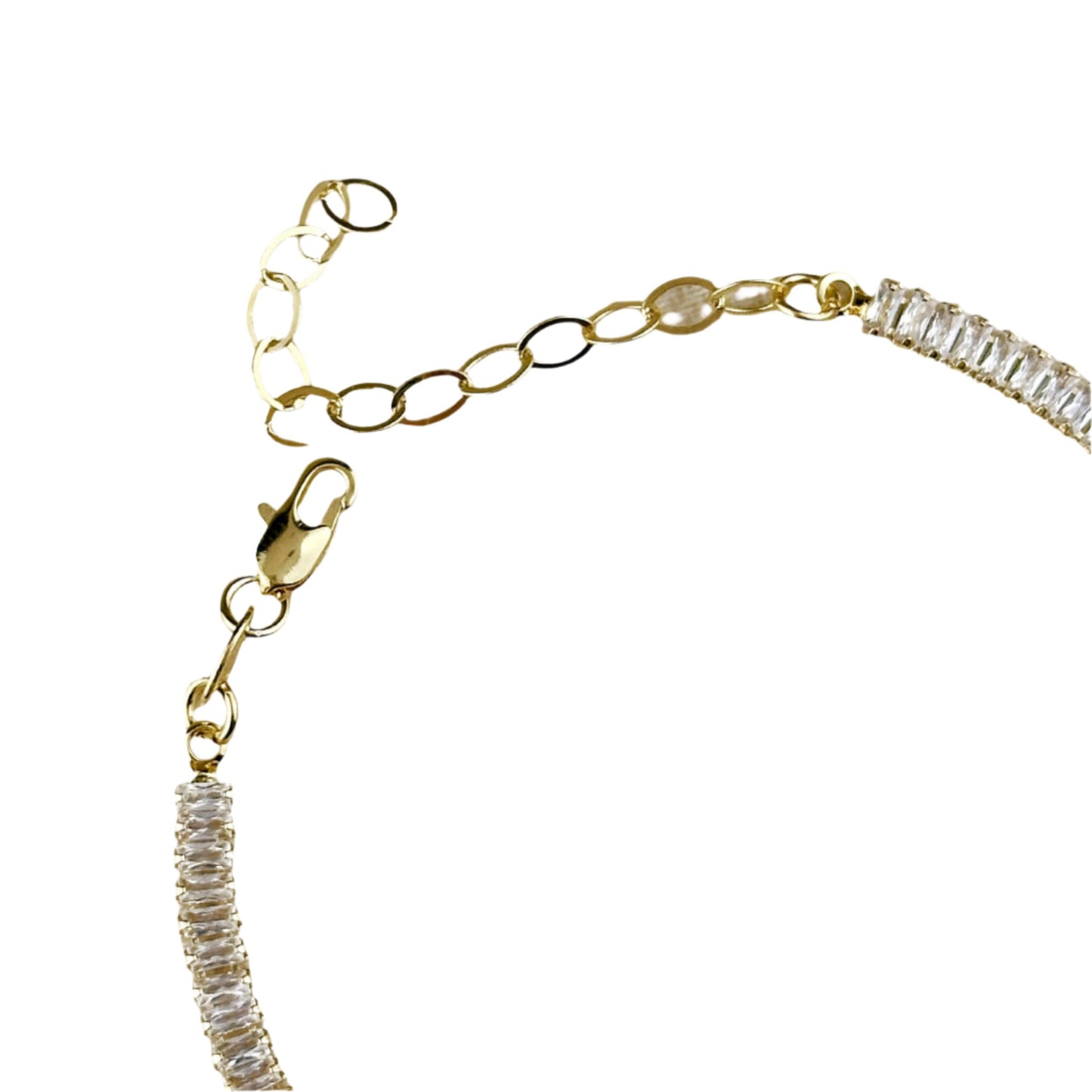 Baguette CZ Tennis Bracelet - 18k Gold Filled, Eco-Friendly, 6.5"