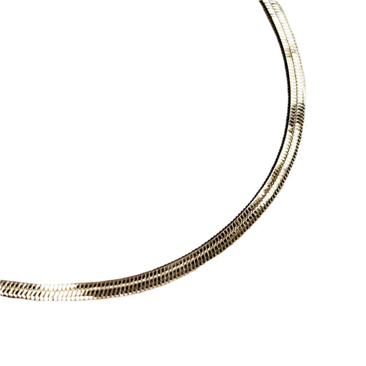 18k Gold Filled Herringbone Bracelet - Eco-Friendly, 6" + 1"