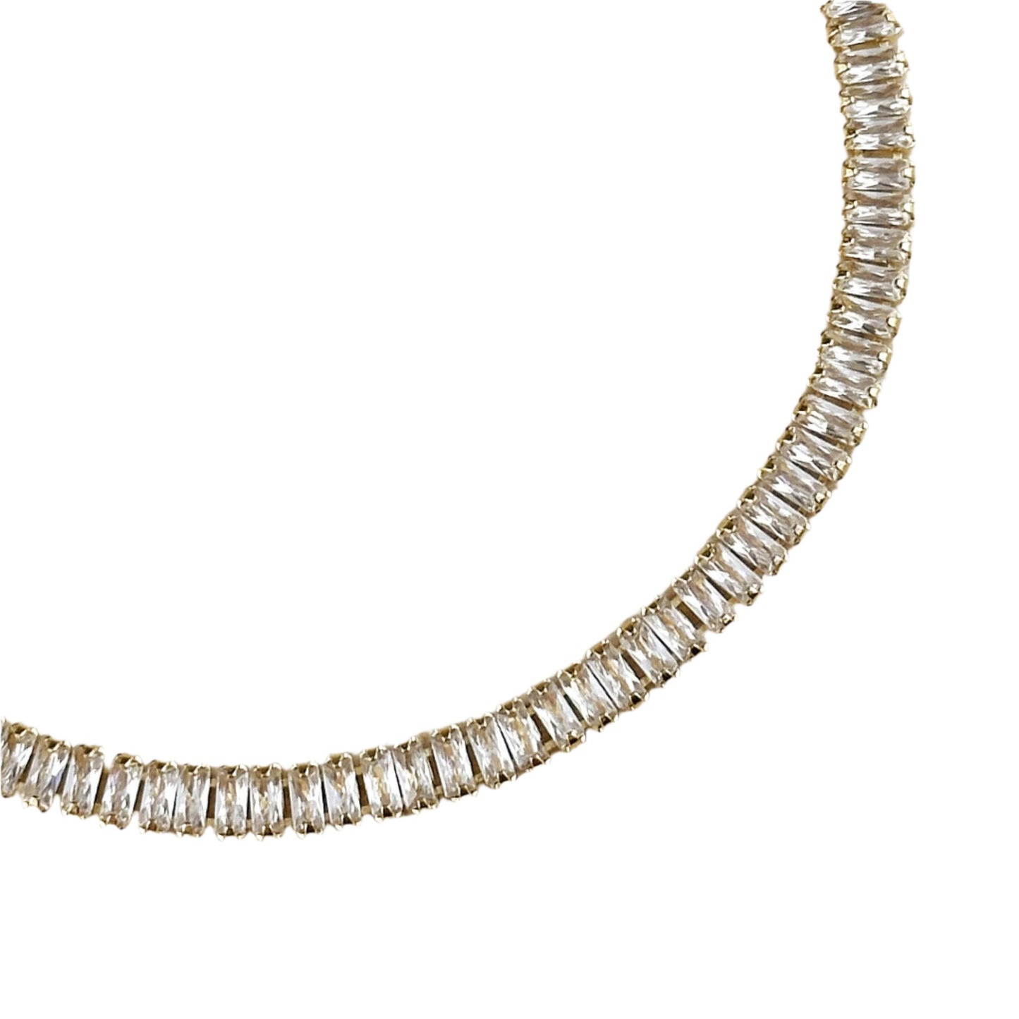 Baguette CZ Tennis Bracelet - 18k Gold Filled, Eco-Friendly, 6.5"