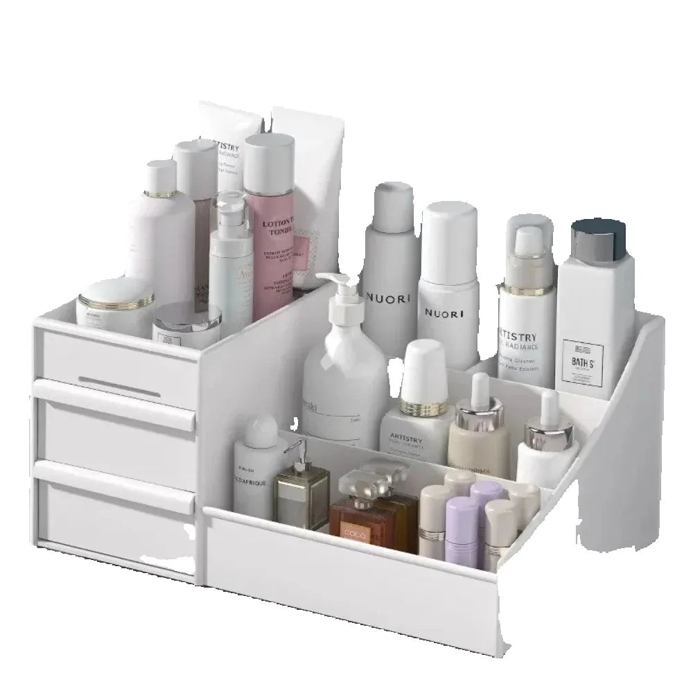 White Drawer Makeup Organizer