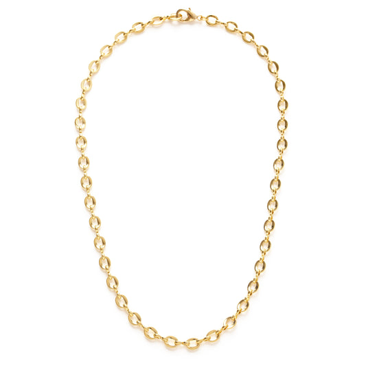 Roma Chain Necklace - 18" 14k Gold Dipped, Eco-Friendly