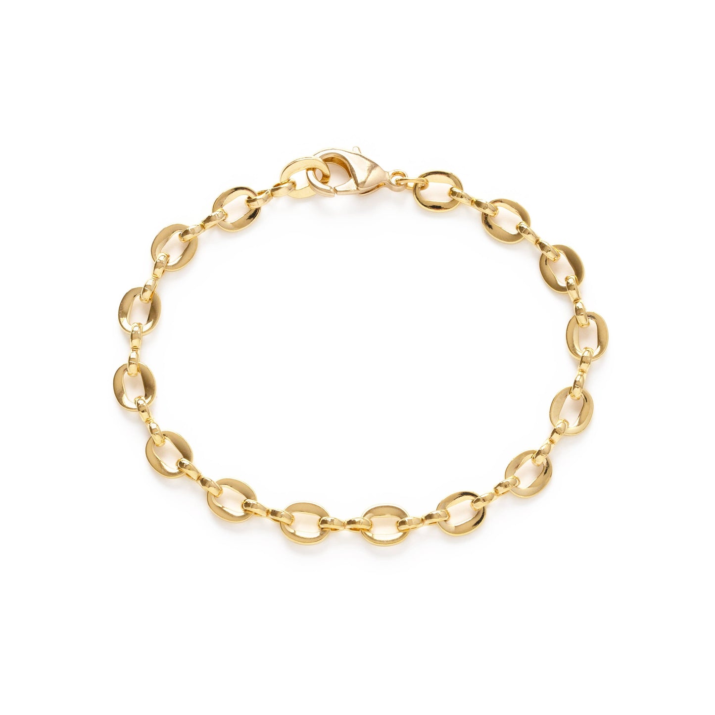 Roma Chain Bracelet - 7" 14k Gold Dipped, Eco-Friendly