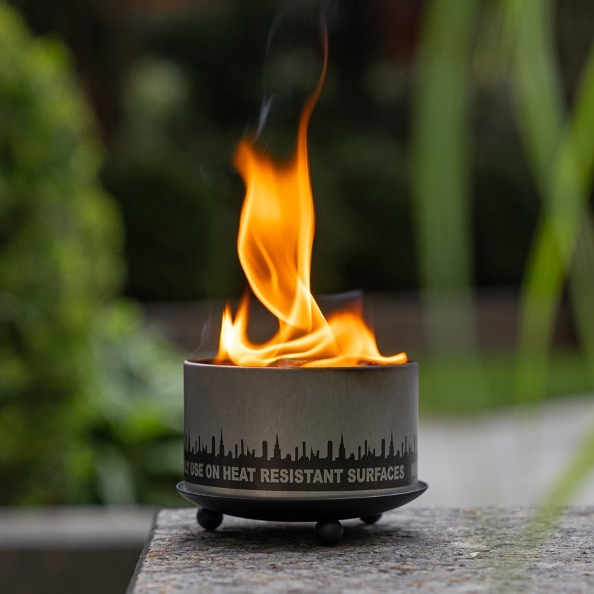 Matte Black Candle Holder & Trivet