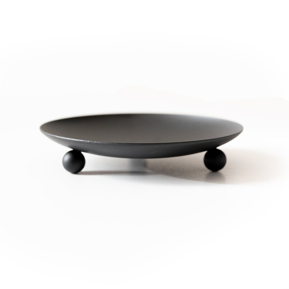 Matte Black Candle Holder & Trivet